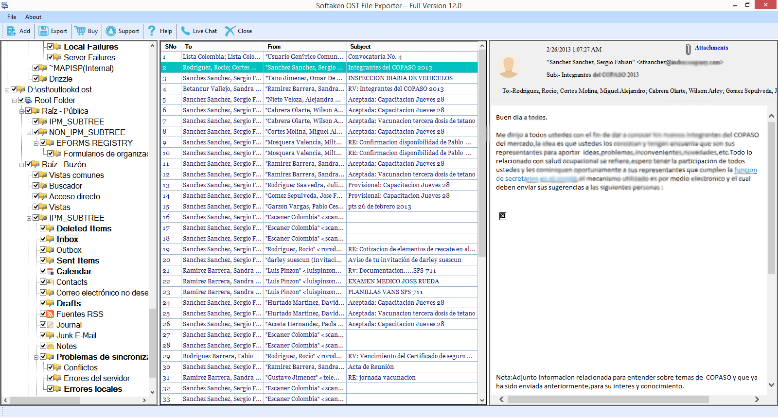 Softaken OST to MBOX Converter Screenshot