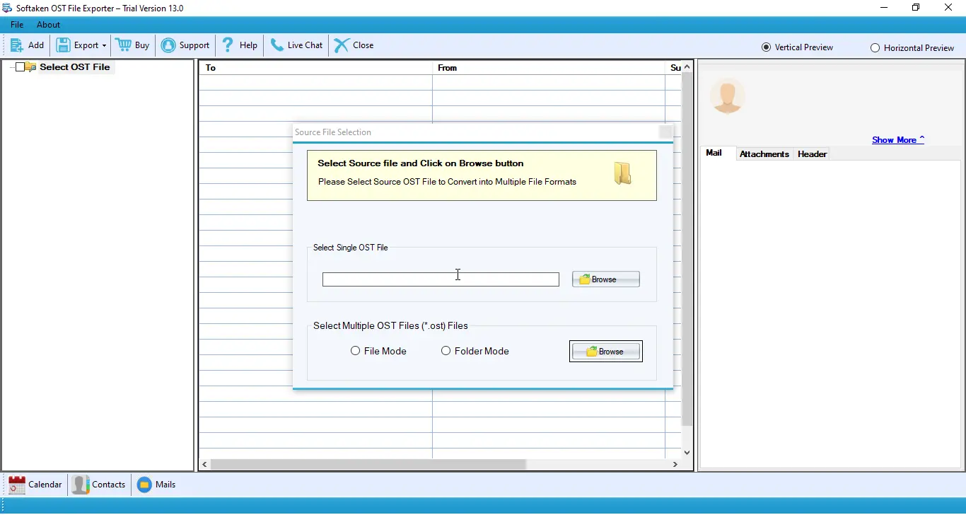 Softaken OST to PST Converter Screenshot