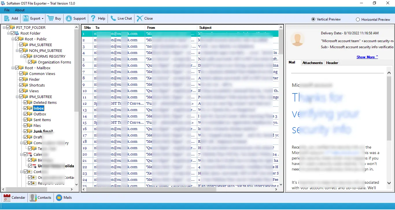 Softaken OST to PST Converter Screenshot