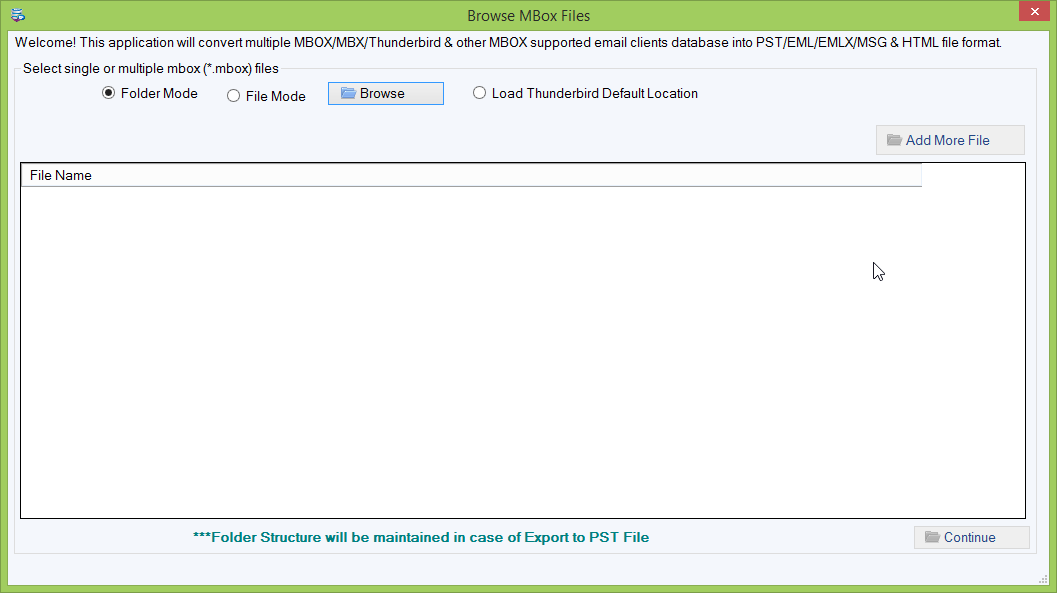 Softaken Thunderbird to Outlook Converter Screenshot