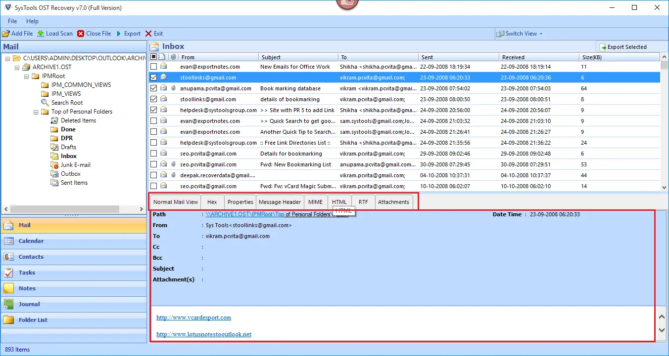 SoftMagnat OST to PST Converter Screenshot