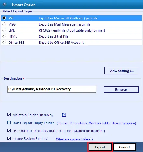 SoftMagnat OST to PST Converter Screenshot