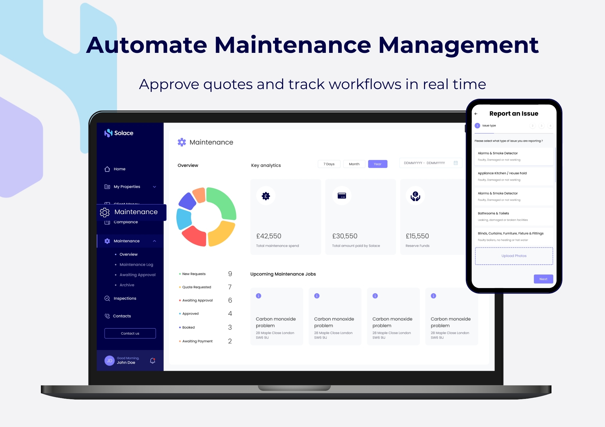 Solace Management Screenshot