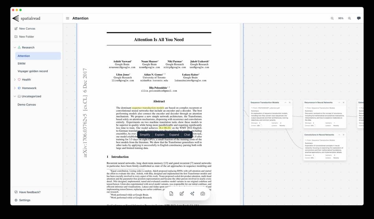 SpatialRead Screenshot