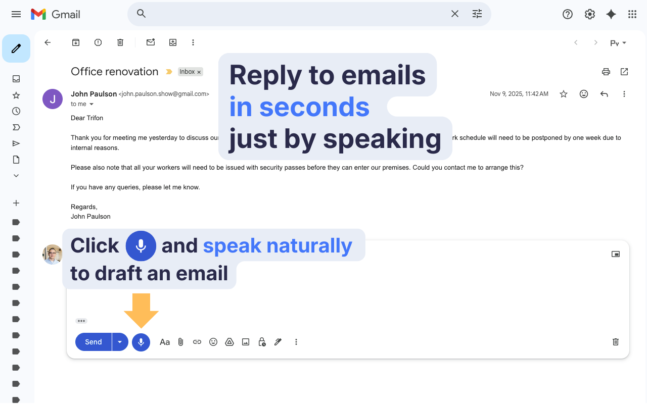 Speak2mail Screenshot