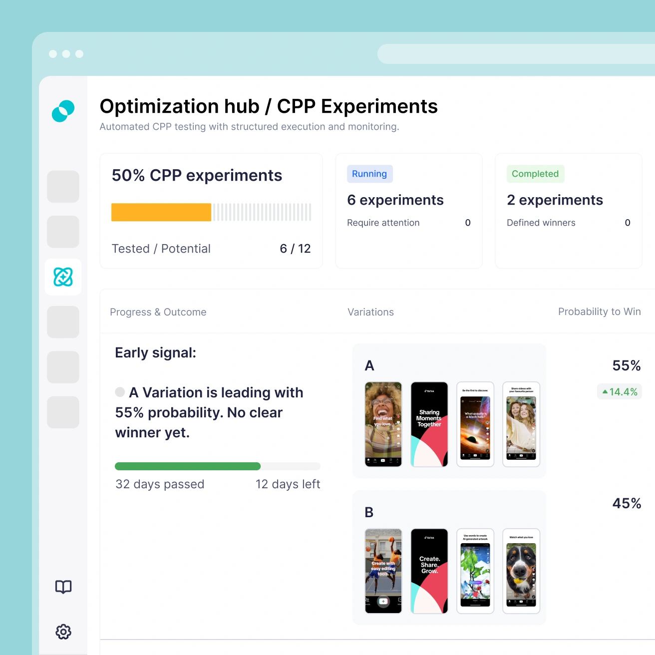SplitMetrics Acquire Screenshot