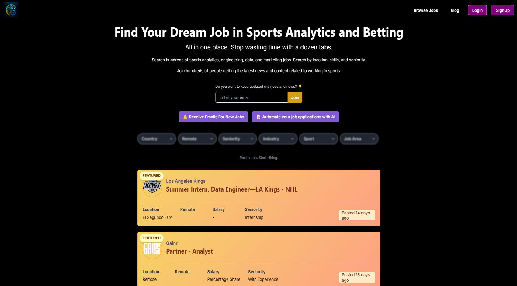 Sportsjobs Screenshot