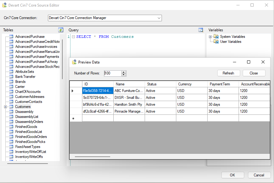 SSIS Data Flow Components for DEAR Inventory screenshot & Video