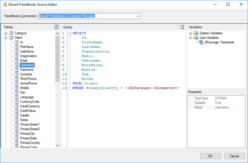 SSIS Data Flow Components for FreshBooks Screenshot