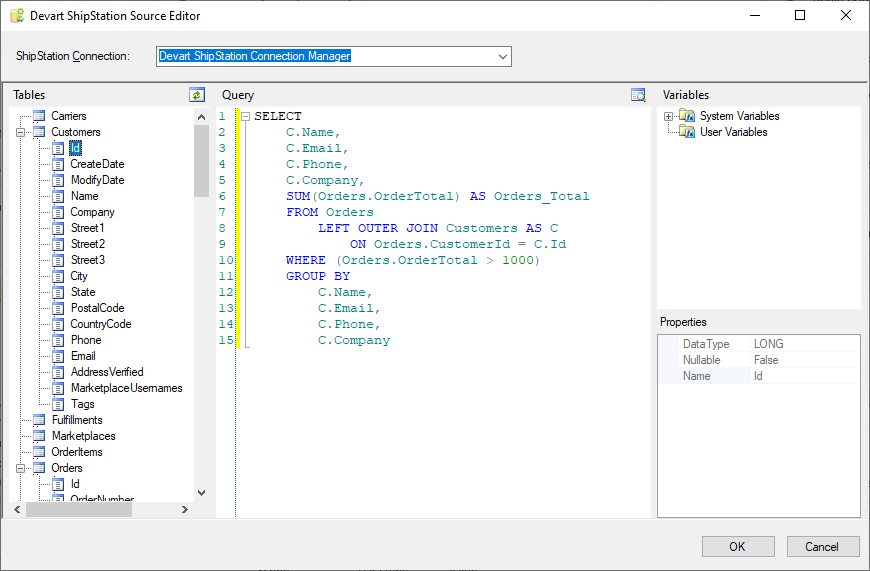 SSIS Data Flow Components for ShipStation Screenshot