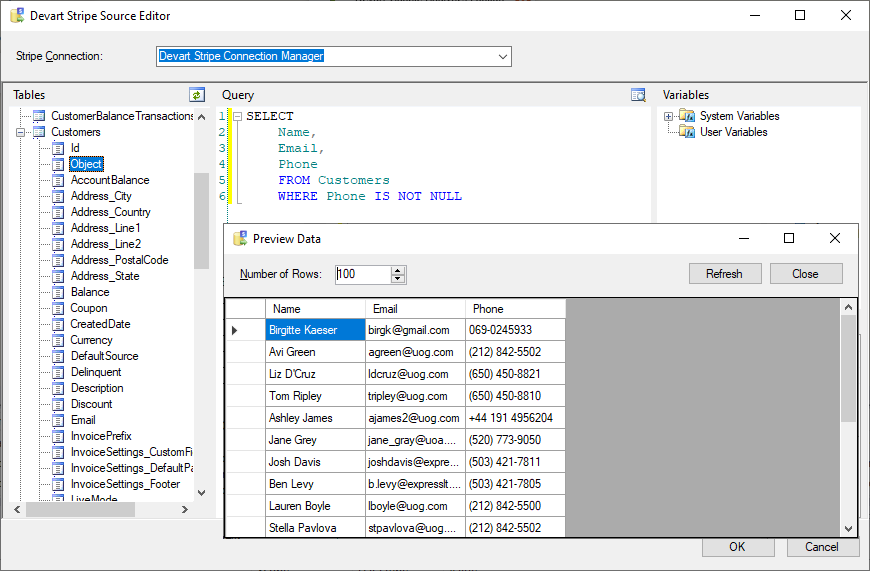 SSIS Data Flow Components for Stripe screenshot & Video