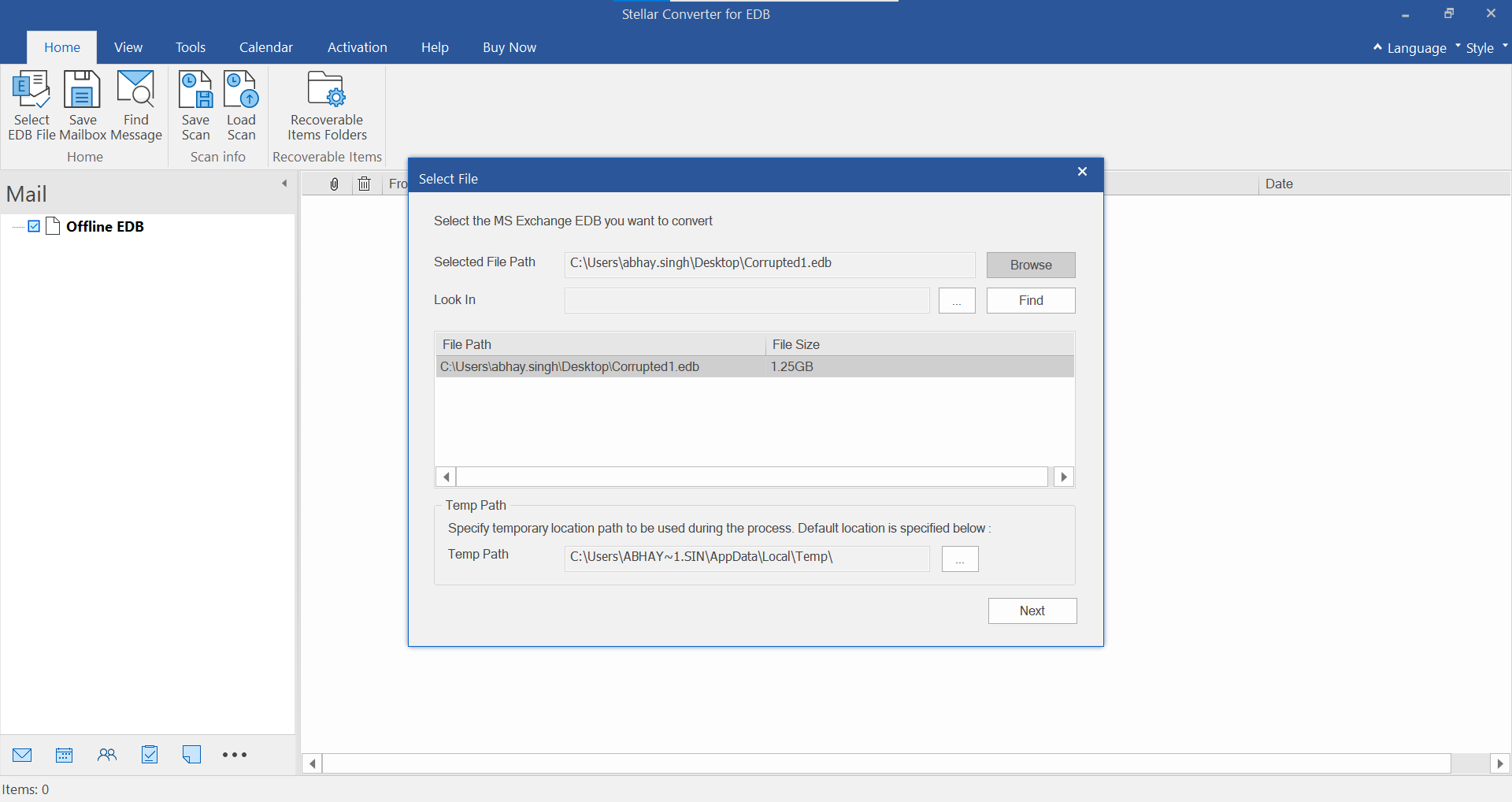 Stellar Converter for EDB Screenshot