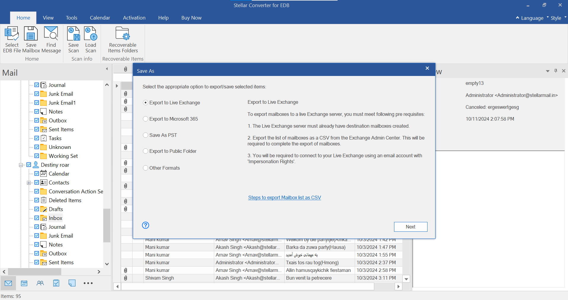 Stellar Converter for EDB Screenshot