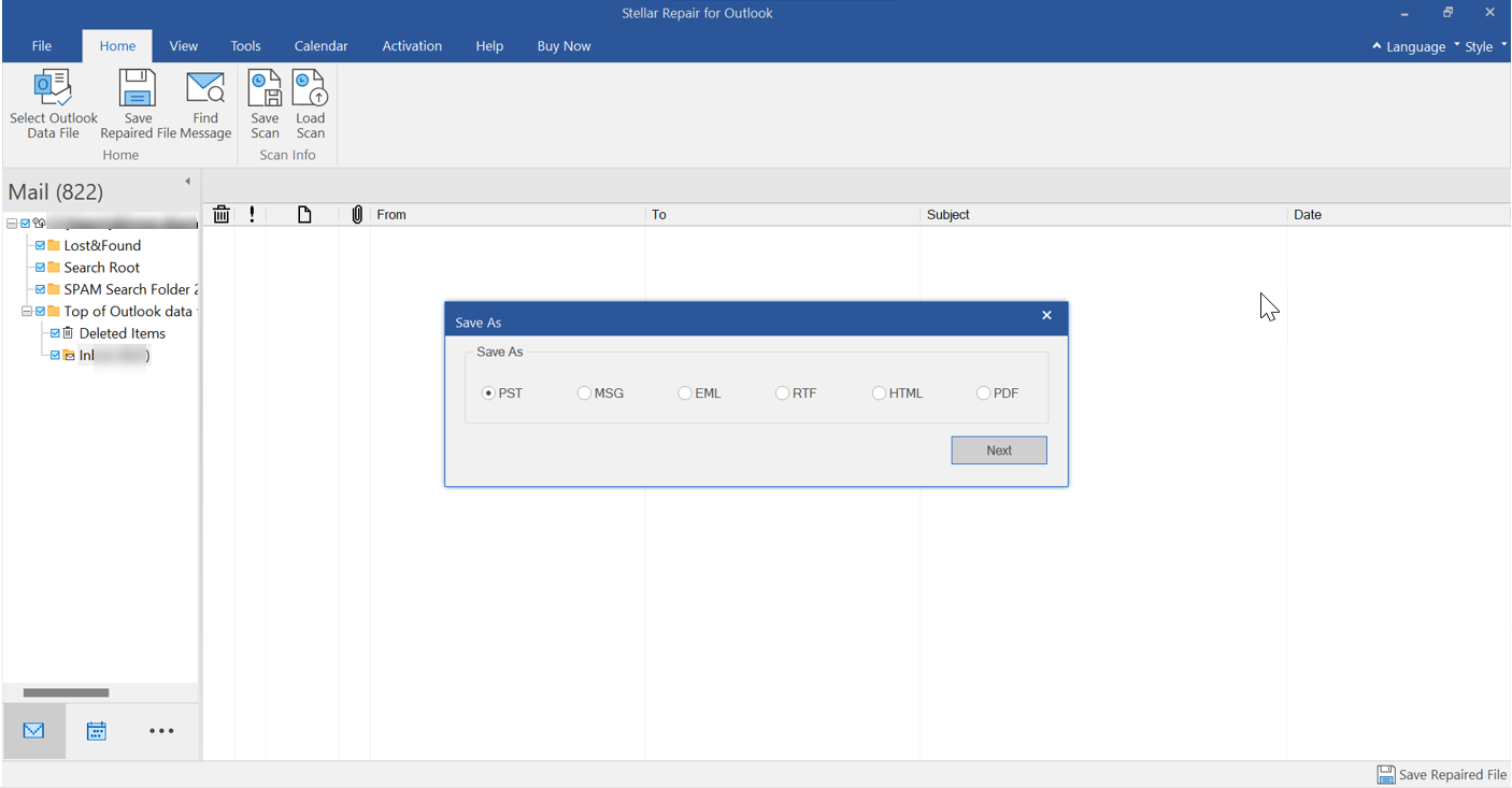 Stellar Repair for Outlook - Pro Screenshot