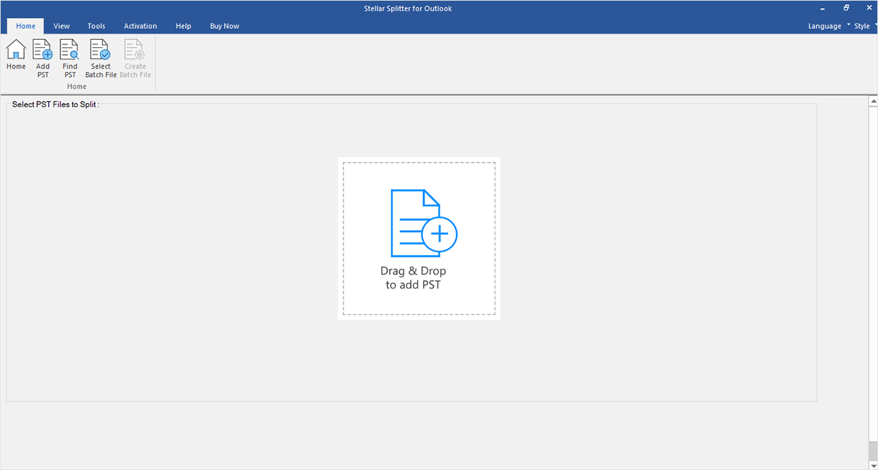 Stellar Splitter for Outlook v10.0.0.0 Screenshot