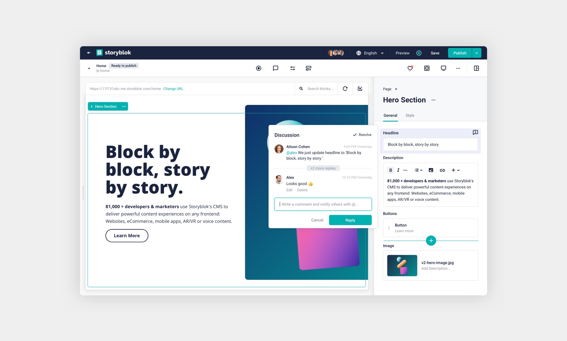 Storyblok Screenshot