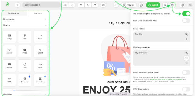 Stripo.email screenshot & Video