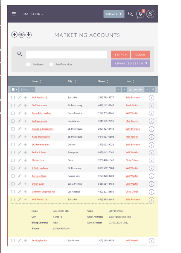 SuiteCRM Screenshot