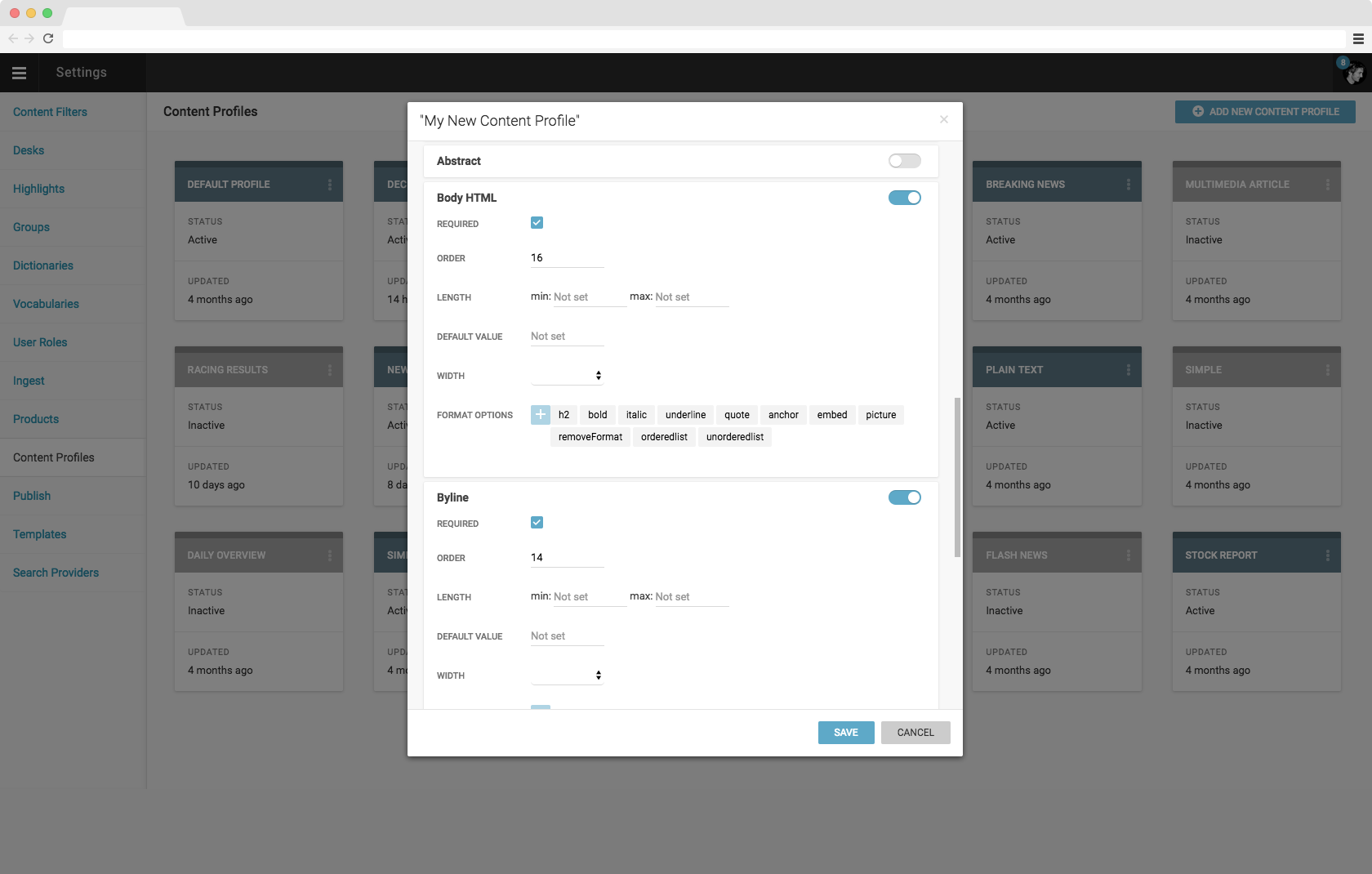 Superdesk Screenshot