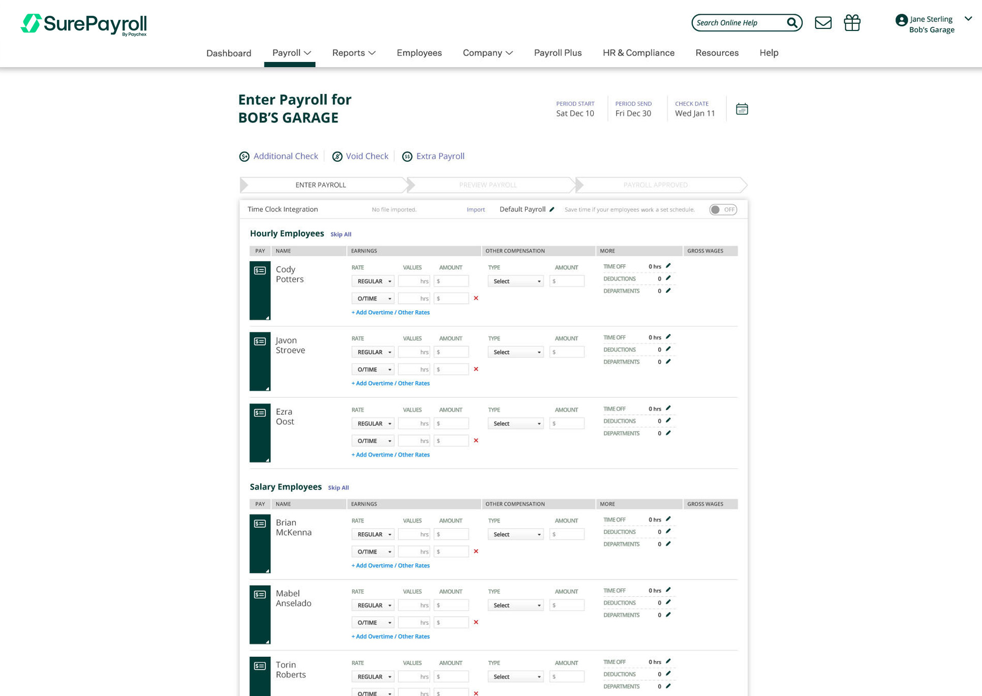SurePayroll Screenshot