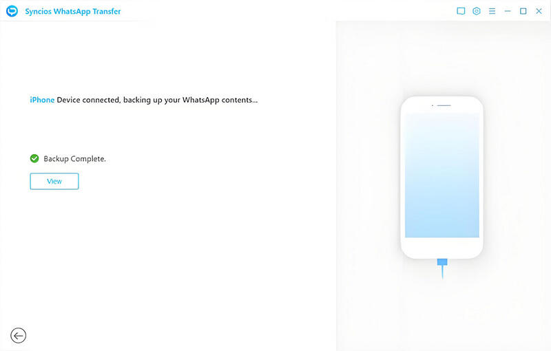 Syncios WhatsApp Transfer Screenshot