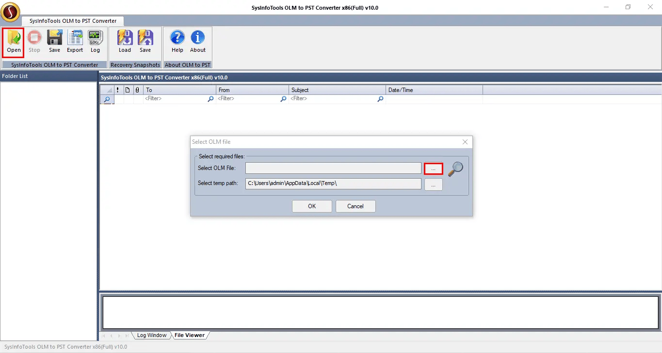 Sysinfo OLM to PST Converter Screenshot