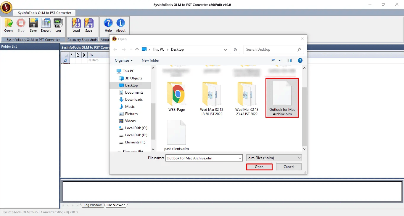 Sysinfo OLM to PST Converter Screenshot