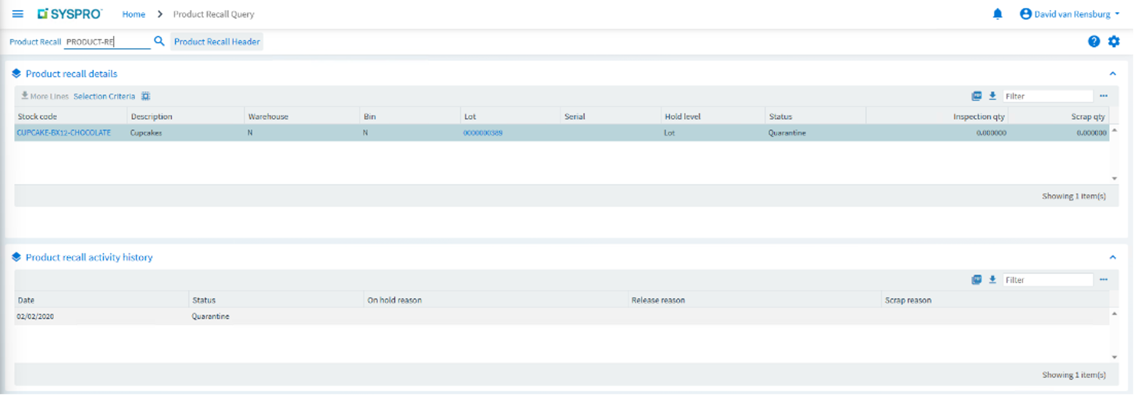 SYSPRO screenshot & Video