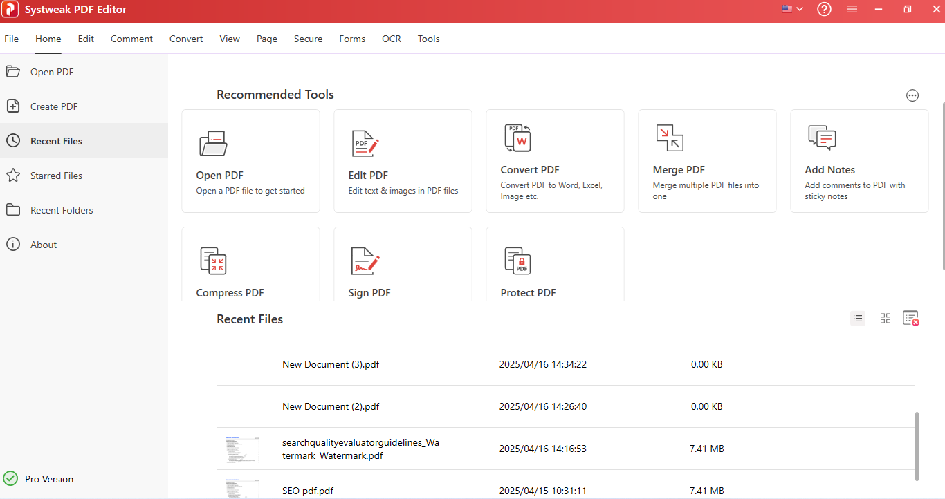 Systweak PDF Editor Screenshot