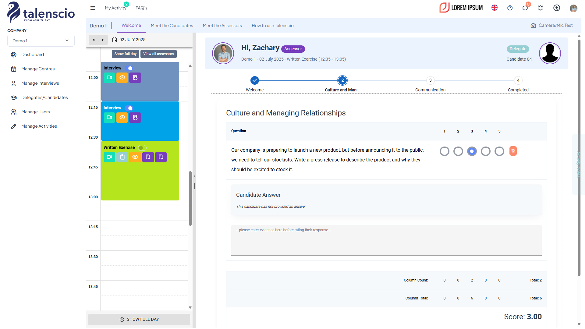 Talenscio Screenshot