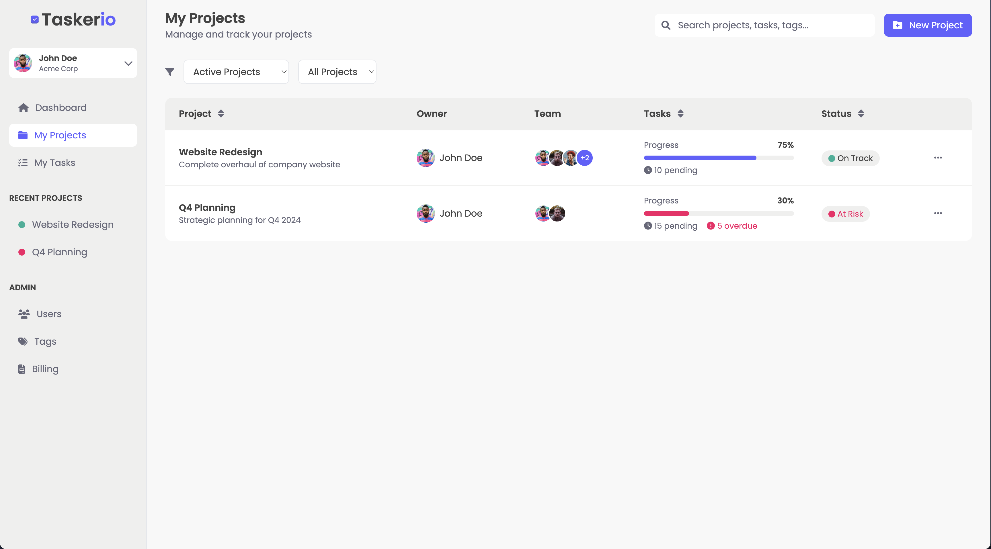 Taskerio Screenshot