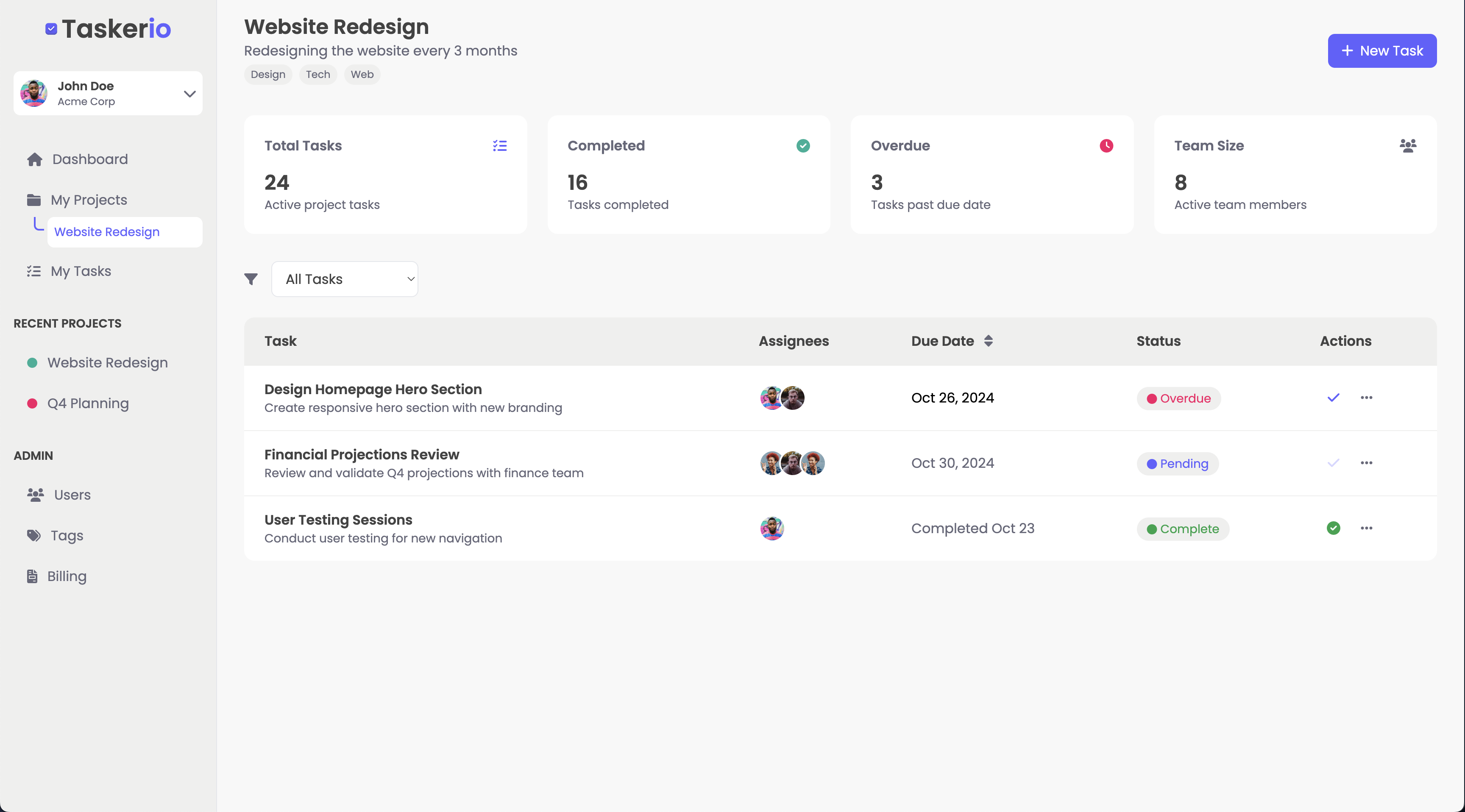 Taskerio Screenshot