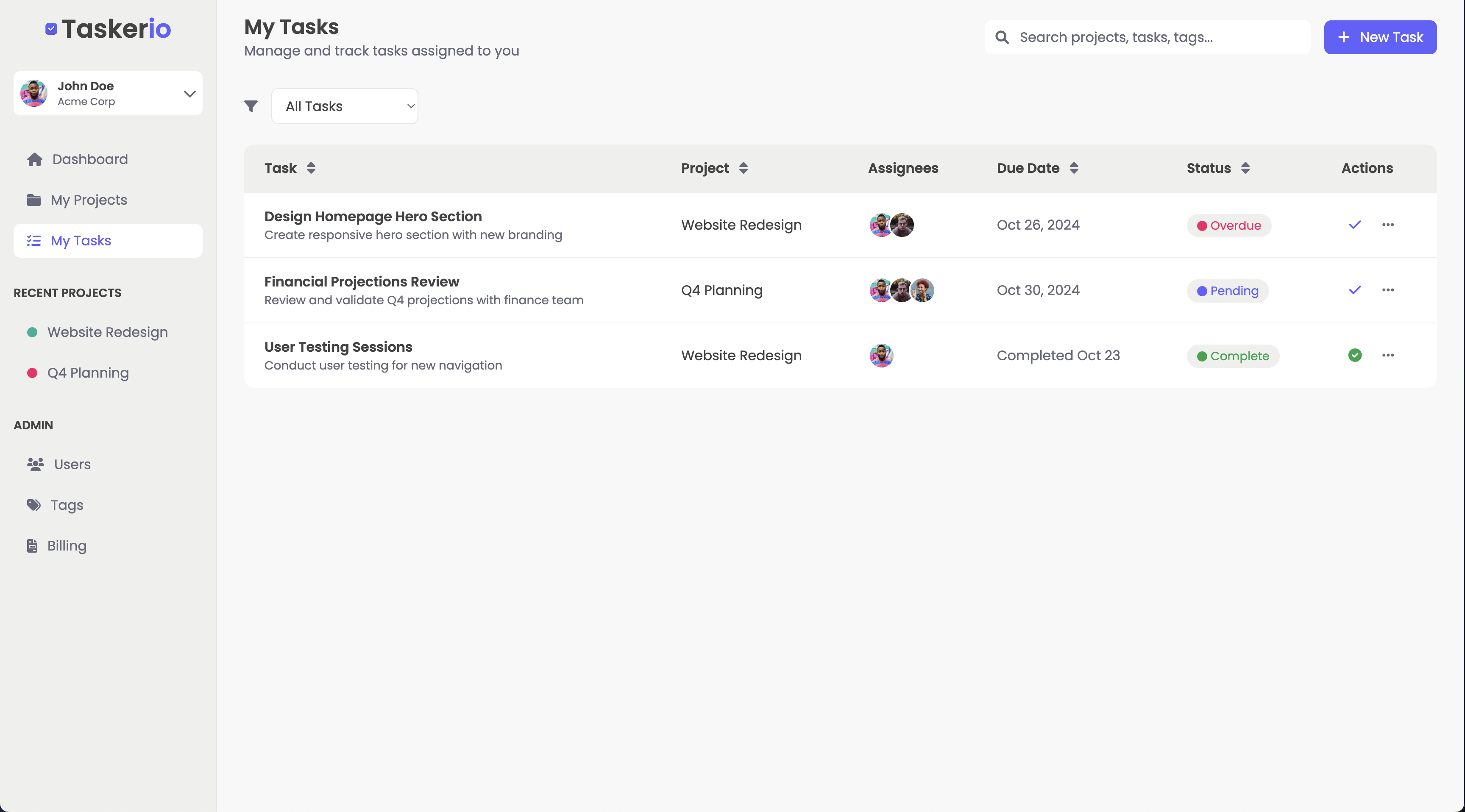 Taskerio Screenshot