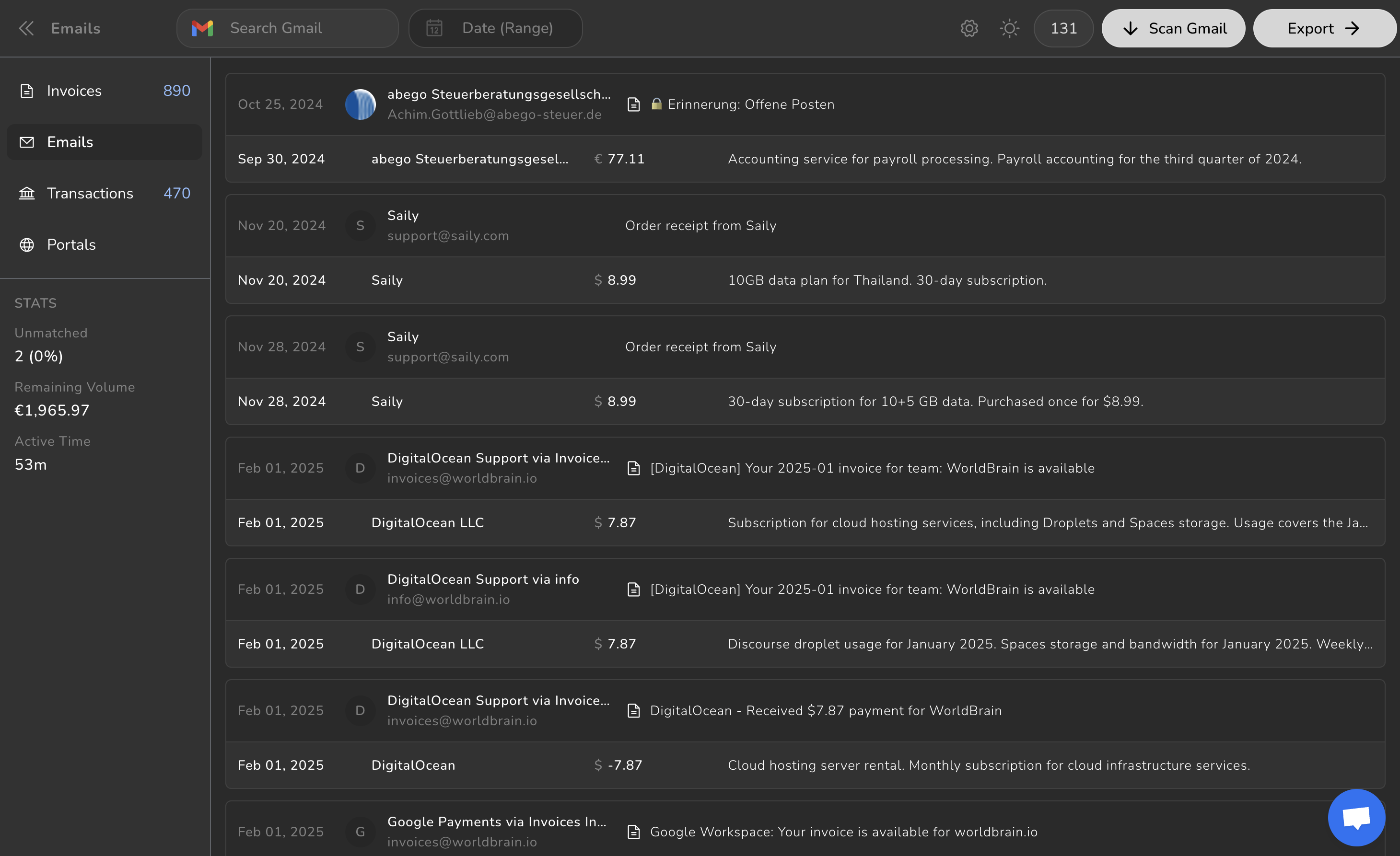Taxing.app Screenshot