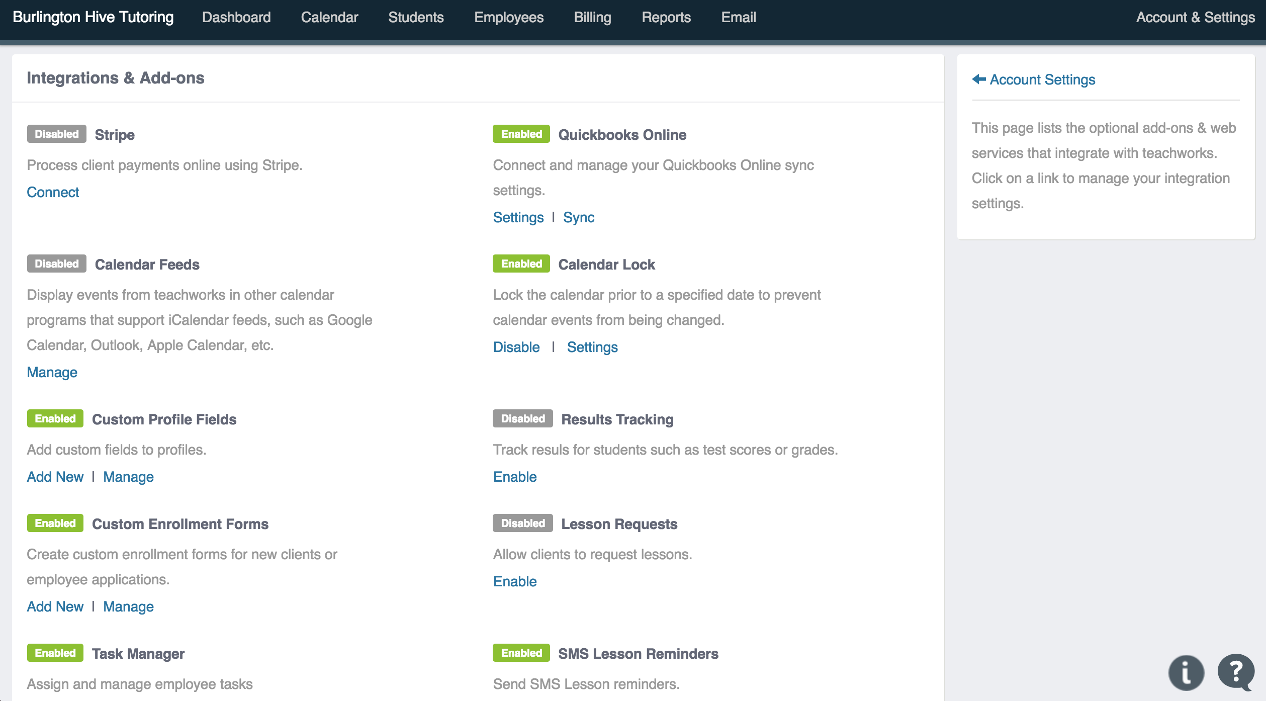 Teachworks Screenshot