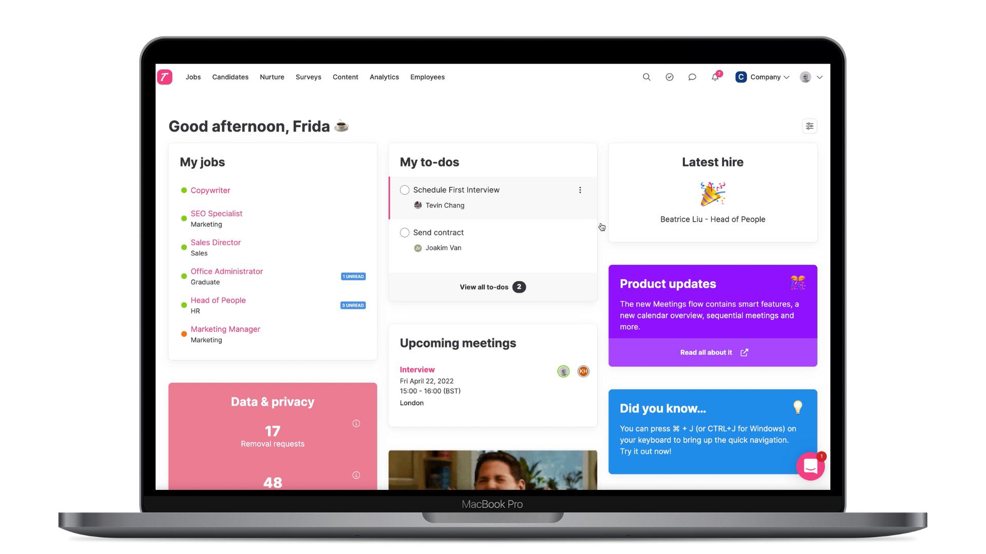 Teamtailor screenshot & Video