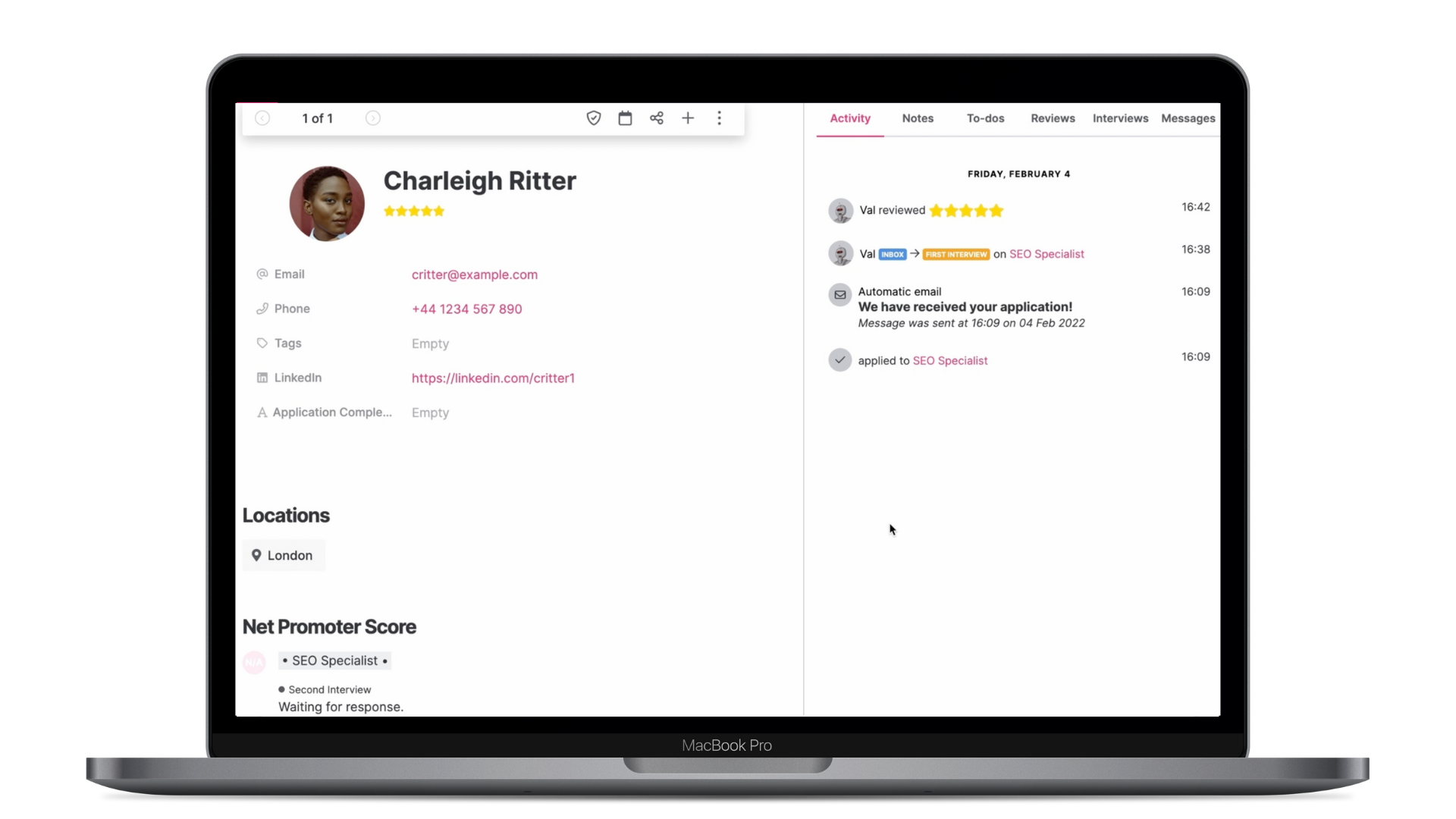 Teamtailor screenshot & Video