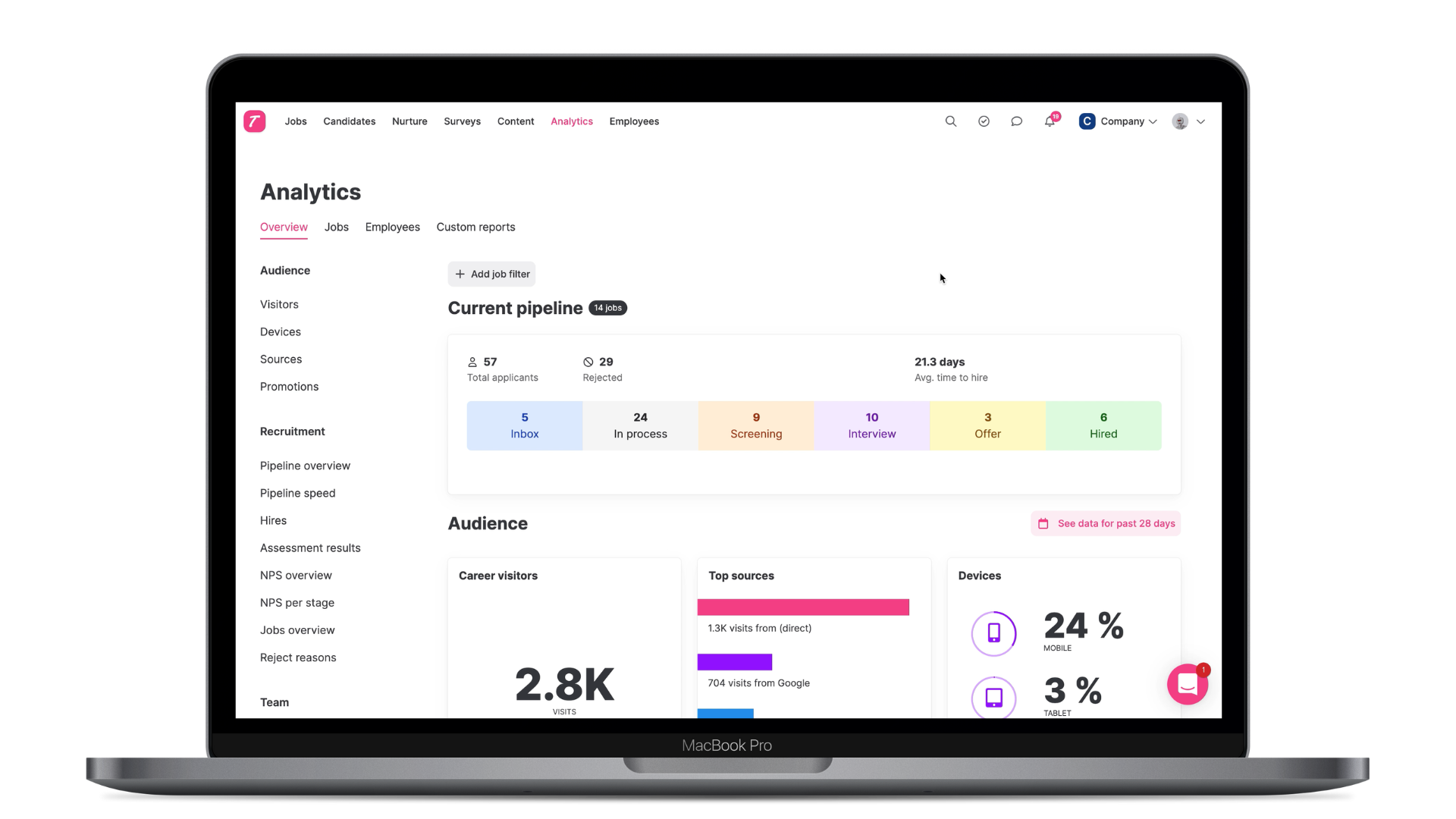 Teamtailor screenshot & Video