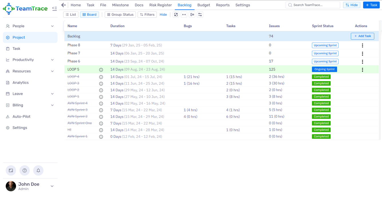 TeamTrace screenshot & Video