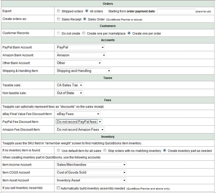 Teapplix Screenshot