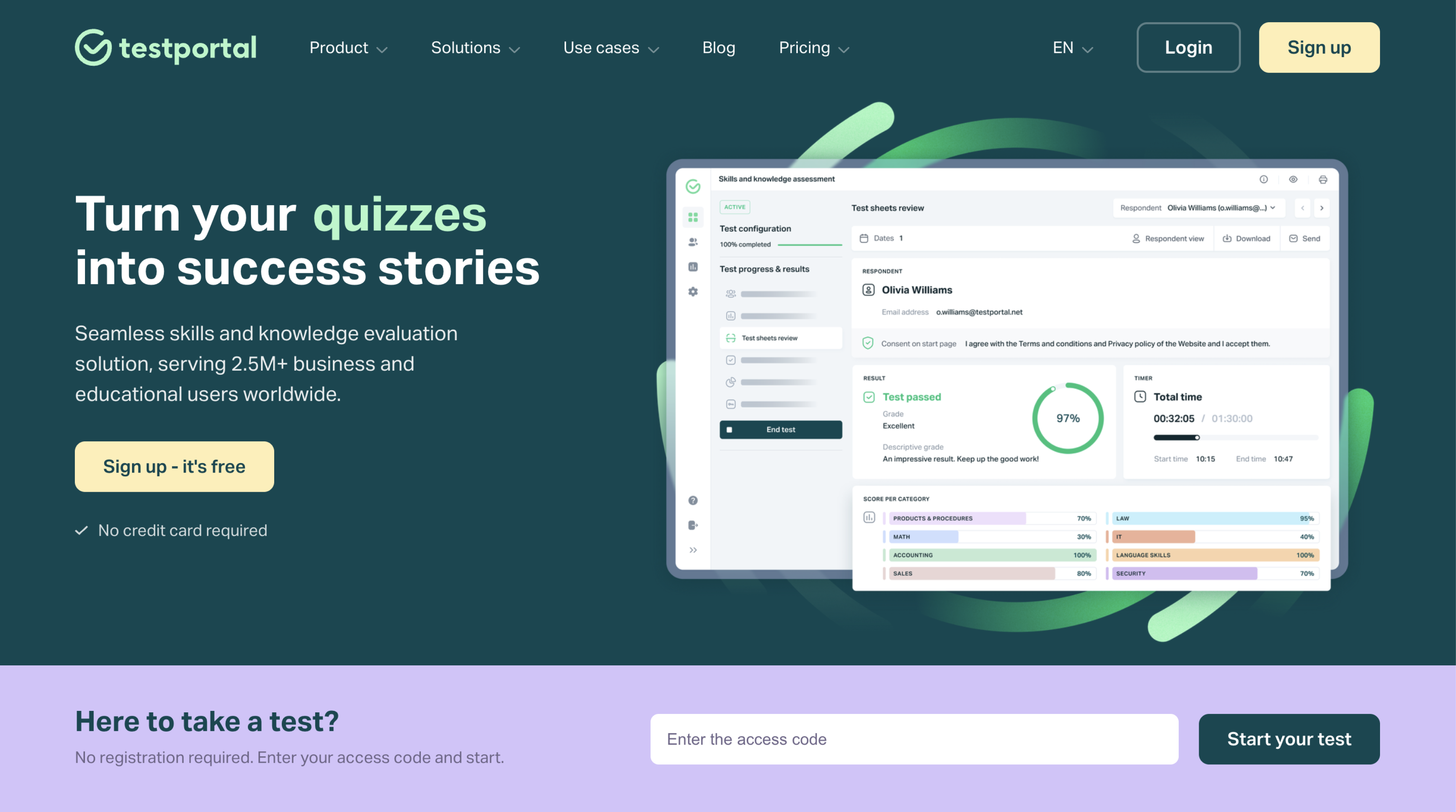 Testportal Screenshot