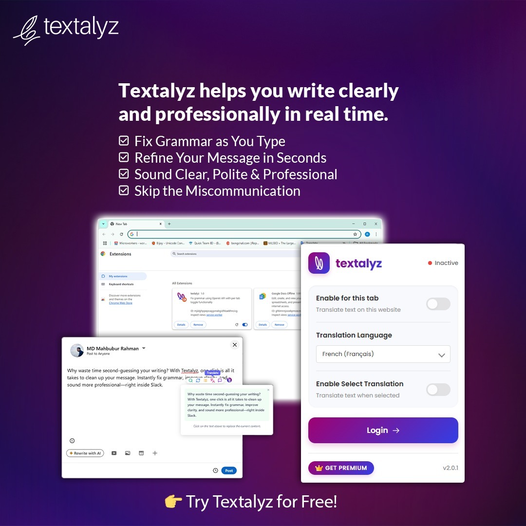 Textalyz screenshot & Video
