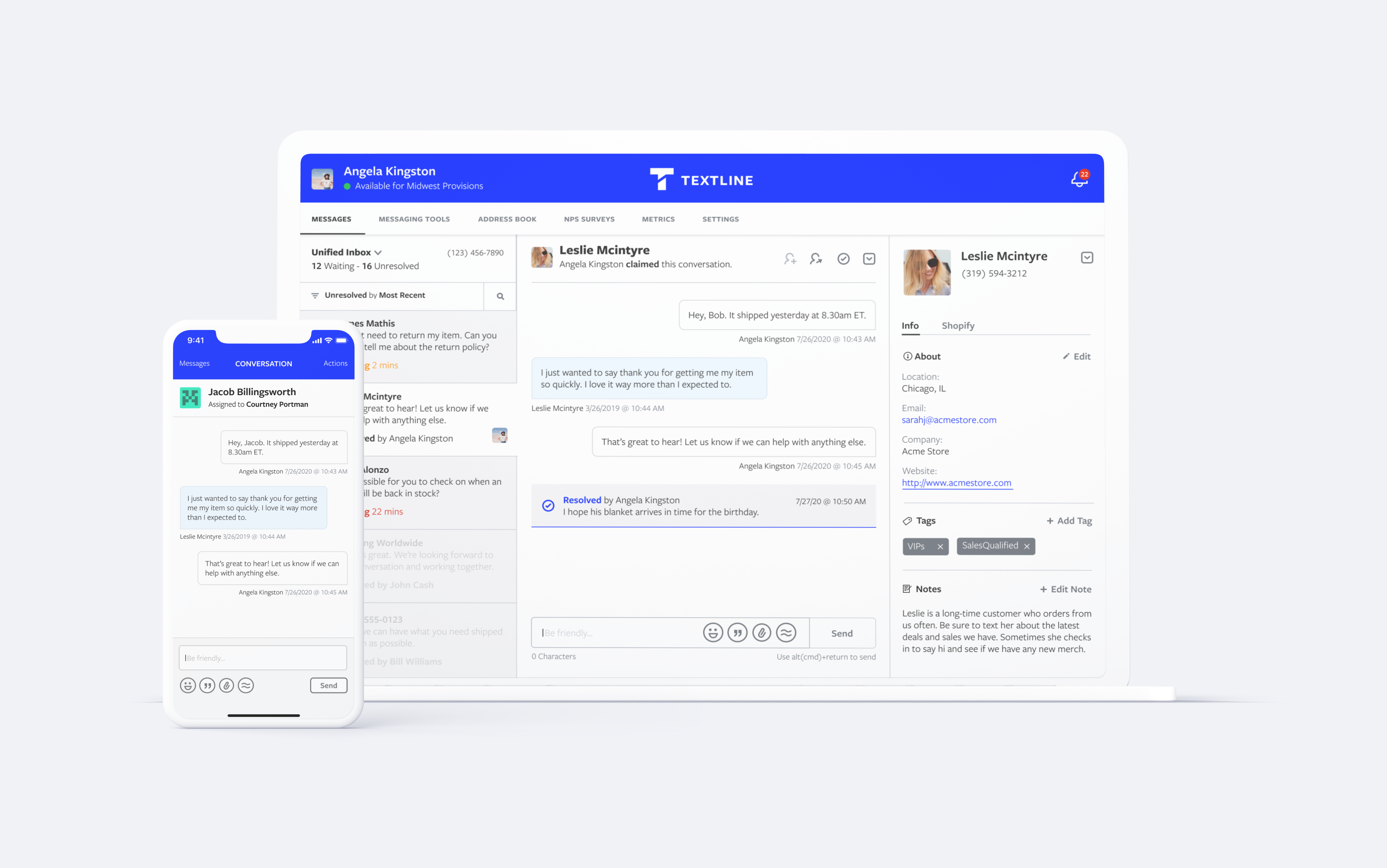 Textline screenshot & Video