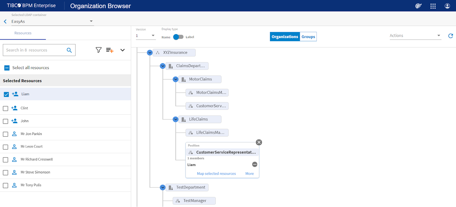TIBCO BPM Enterprise Screenshot