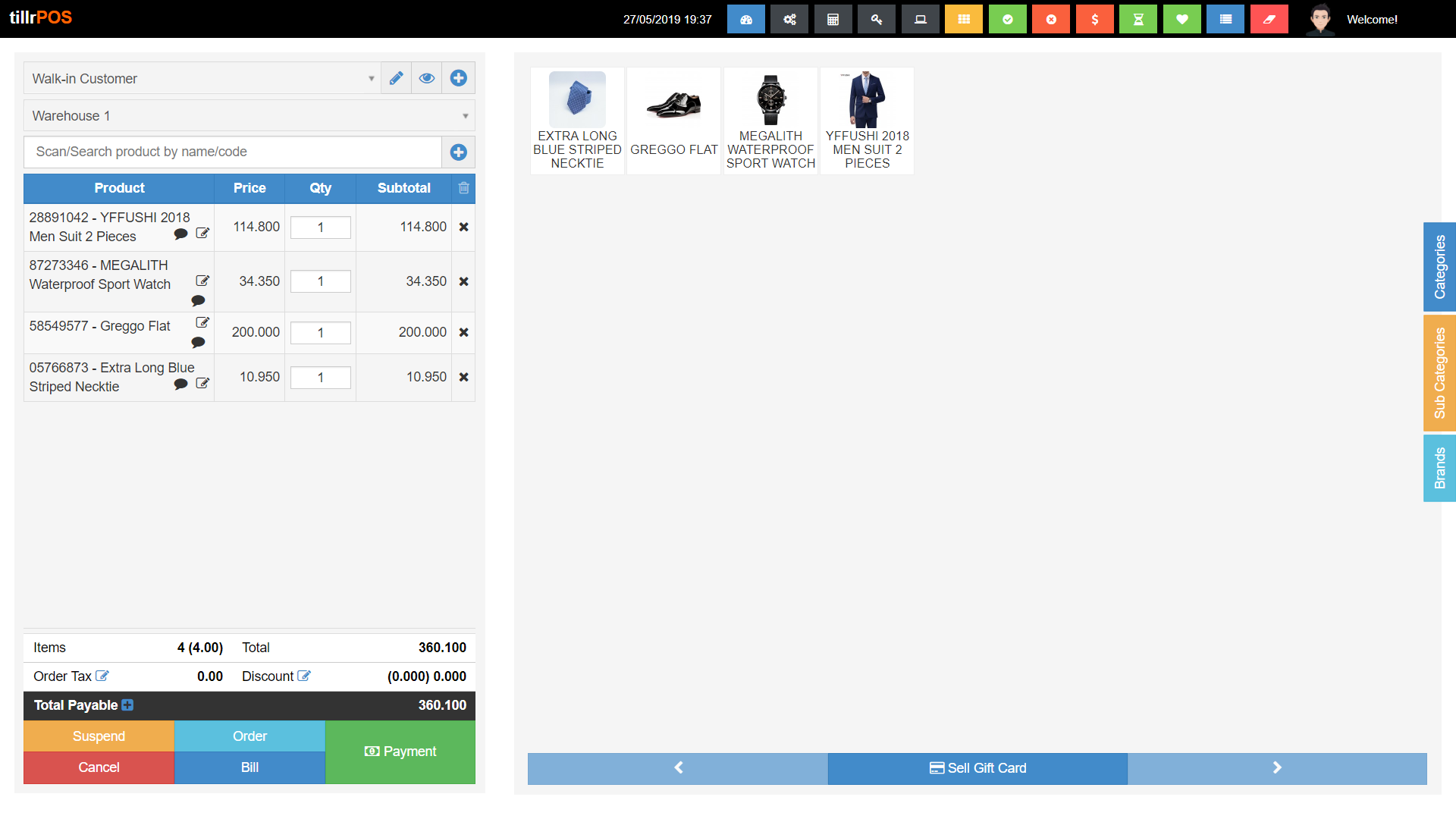 TillrPOS Screenshot
