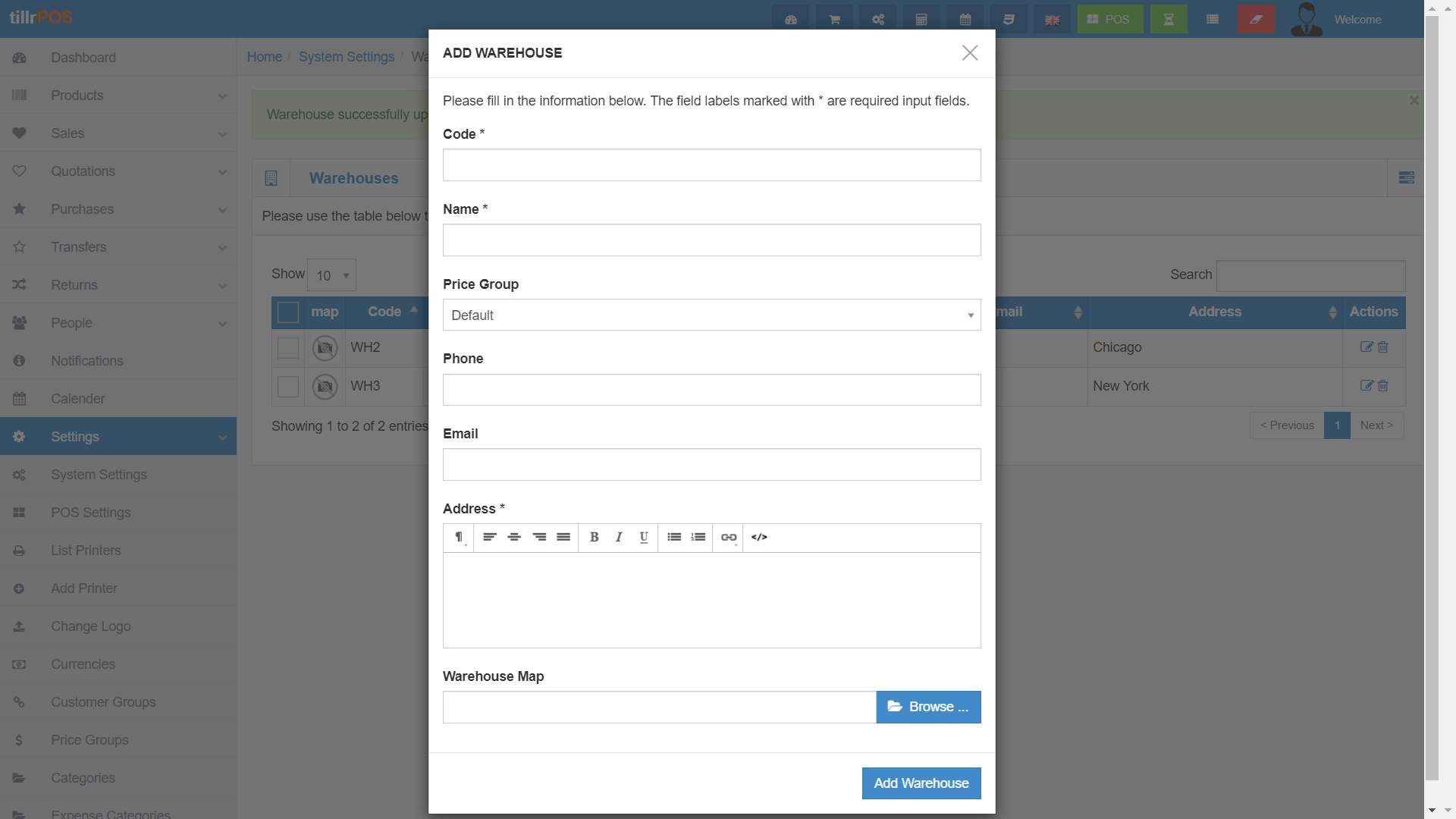 TillrPOS Screenshot