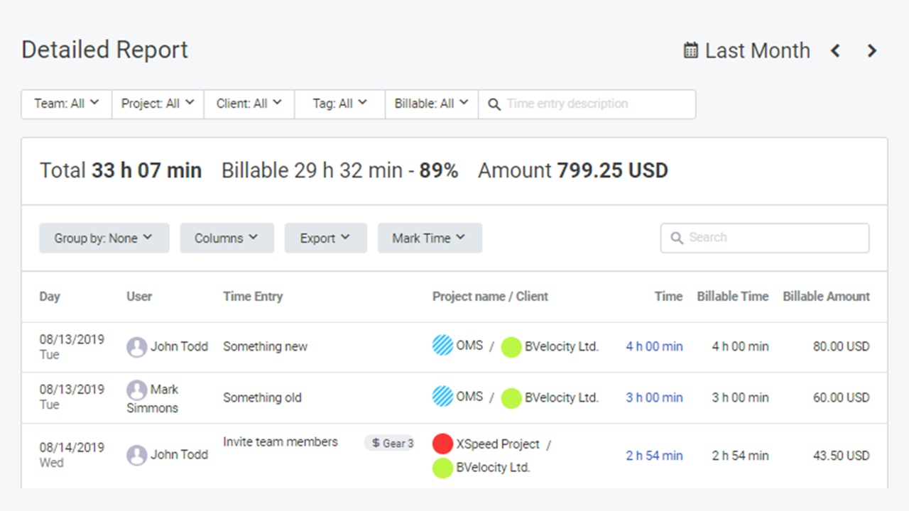 TMetric Screenshot
