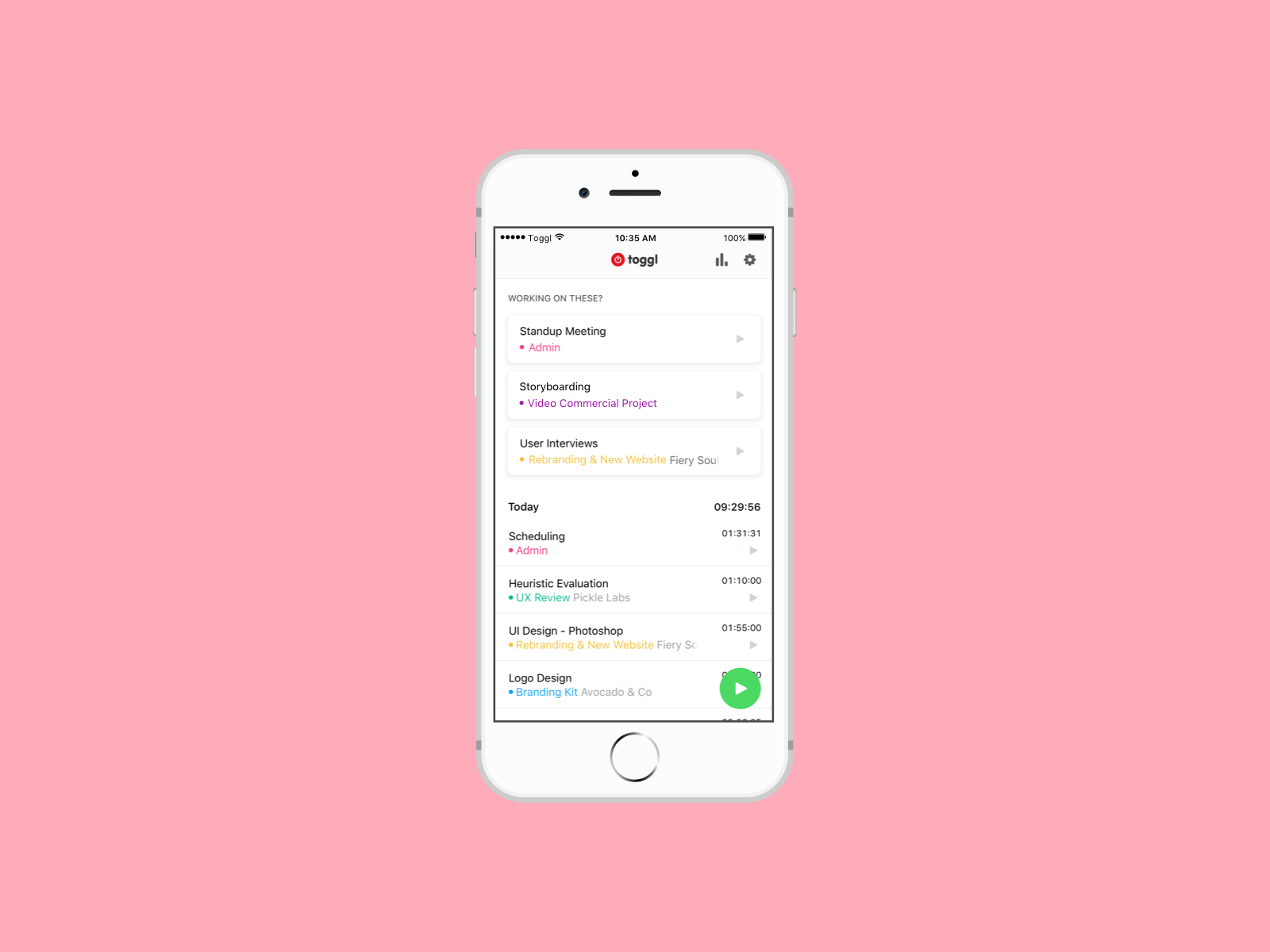 Toggl Track screenshot & Video