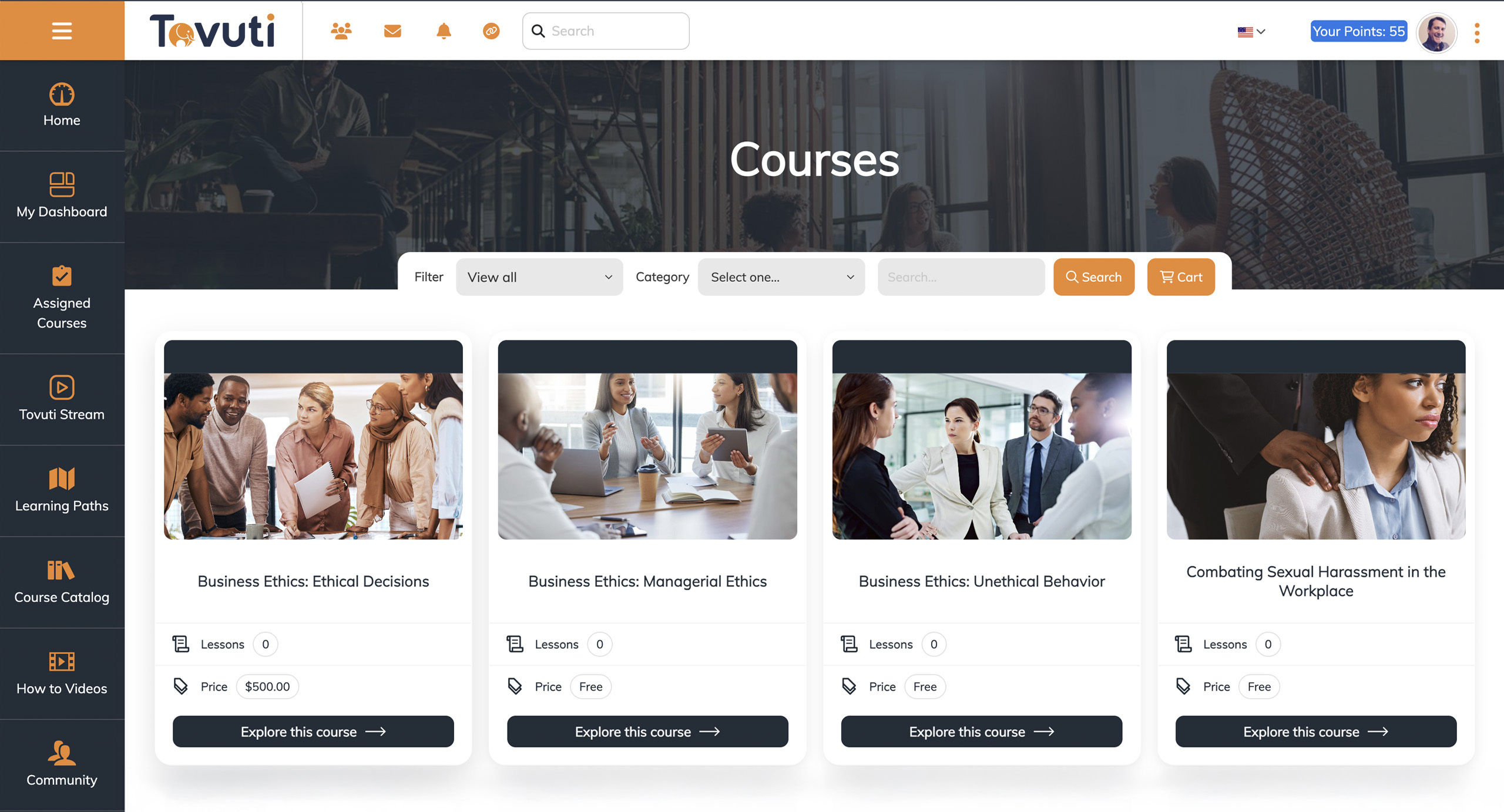Tovuti LMS screenshot & Video