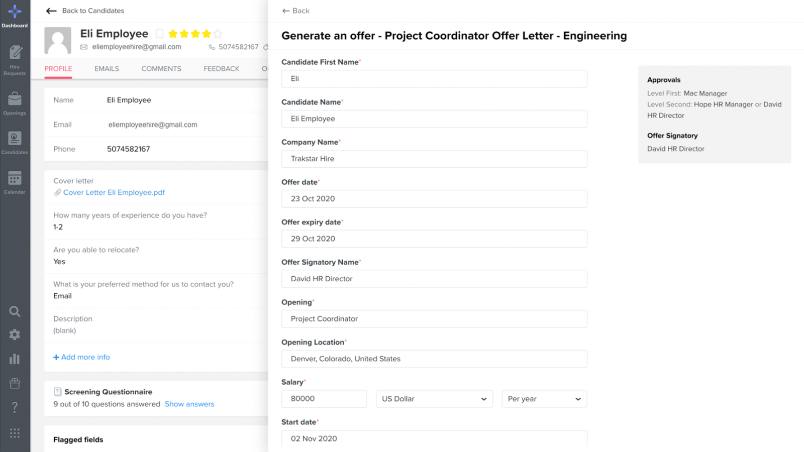 Trakstar Hire Screenshot
